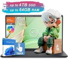 Dell Inspiron 15.6"Touch Laptop,8Core AMD Ryzen 7 7730U,UpTo 64GB 4TB SSD+W11P