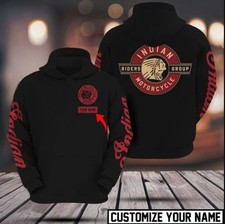 Men Personalize Indian Motorcycle Racing Hoodie S-5XL