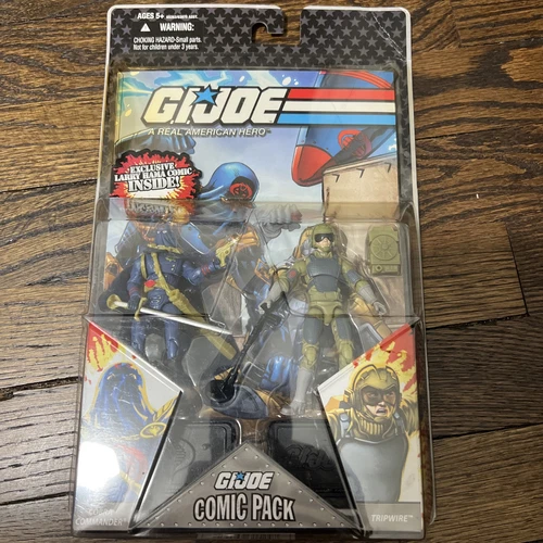 New GI G.I.Joe 25th Anniversary Comic Pack Cobra Commander & Tripwire Card