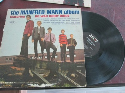 The Manfred Mann-Feat Do Wah Diddy Diddy- LP Ascot 1964- mono -plays solid vg