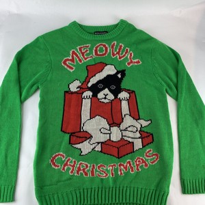 kitten ugly christmas sweater