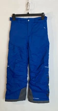 Columbia Bugaboo Snow Pants Side Logo Ski Omni Heat Youth Blue Sz-M