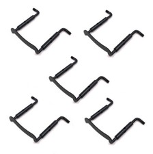 5x 4/4 Violin Black Chinrest Screw Clamp Black Color Nickel Silver Alloy 38mm