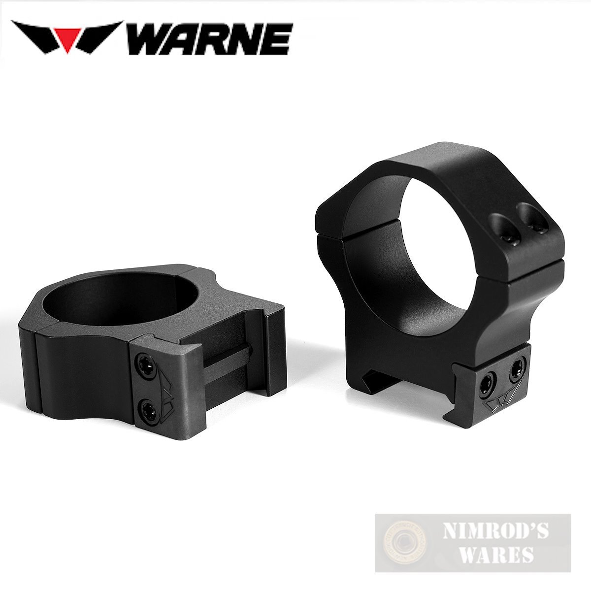 Warne MAXIMA Horizontal Scope Rings 30mm Medium Matte 514M FAST