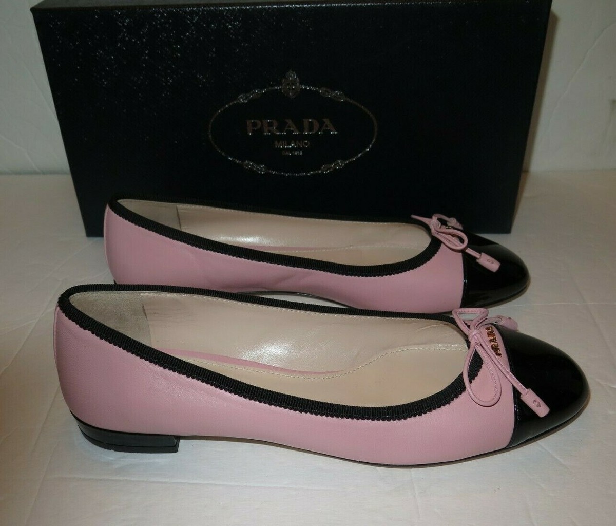 BNIB Beautiful Designer PRADA Ladies Pink Leather Ballet BNIB Beautiful Designer PRADA Ladies Pink Leather Ballet