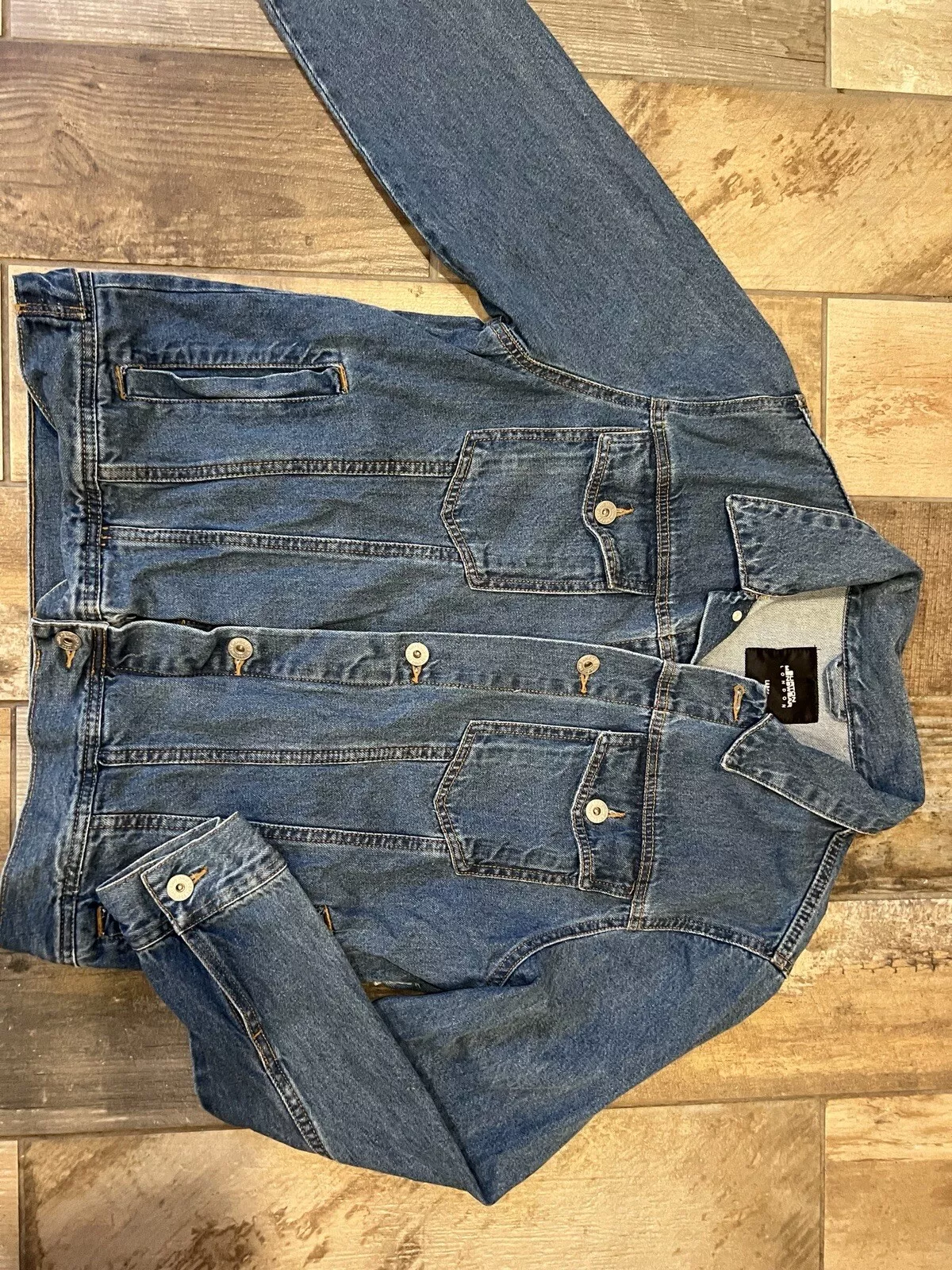 burton denim medium wash great condition jacket