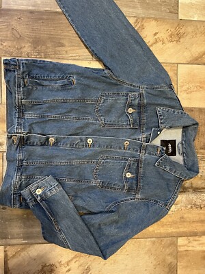 Burton Menswear London Men s Denim Jacket Sz Lg Medium Wash Great Condition