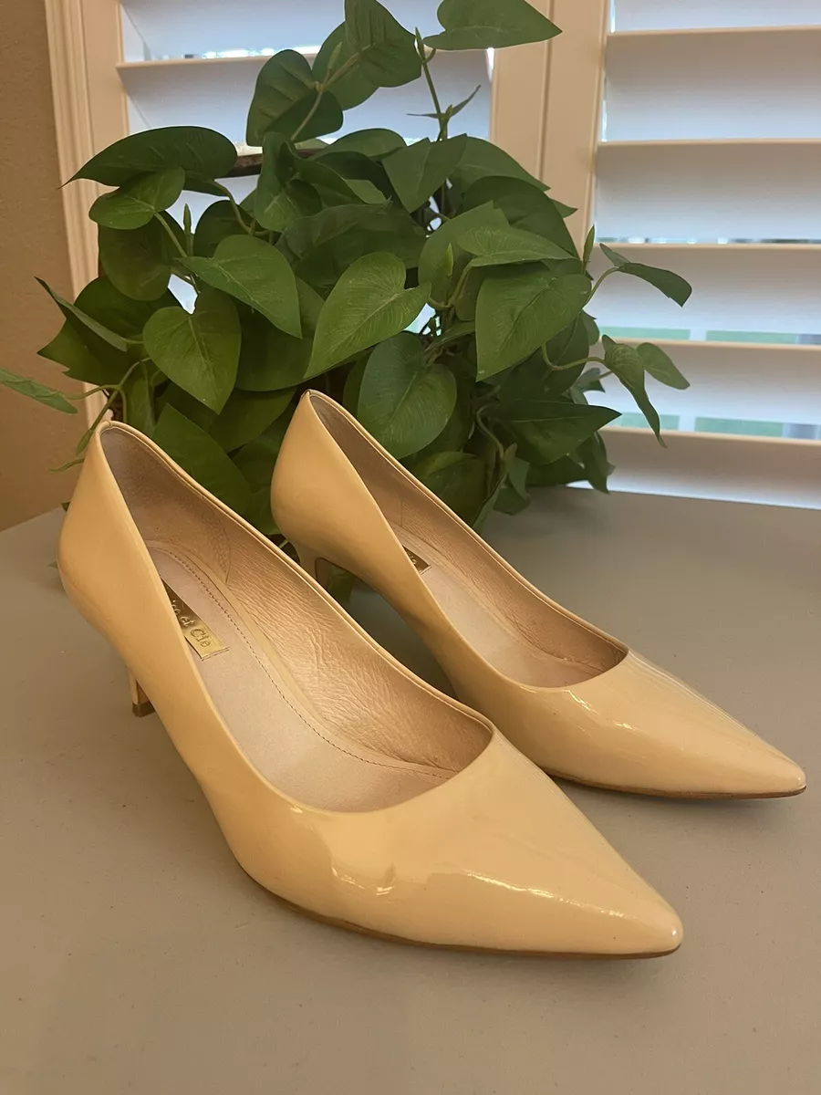 Tan patent sales leather heels