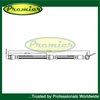 Premier Front Left Brake Hose Fits Mazda CX-5 2011-2017 2.0 2.2 D 2.5