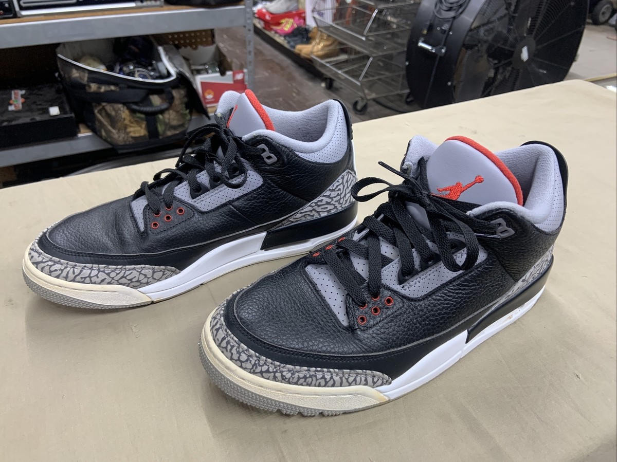 Nike Air Jordan 3 OG Retro Black Cement Mens Size 11 854262