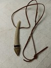 Arrowhead Necklace In DEER Antler With Brown Leather Cord