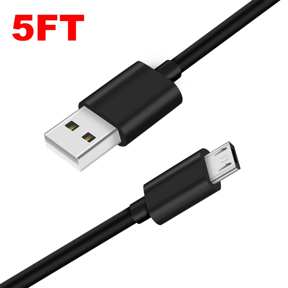 Black Micro USB Charging Cord for LG Android Samsung S7 Edge S5 S6 Note Charger - Image 4 of 4