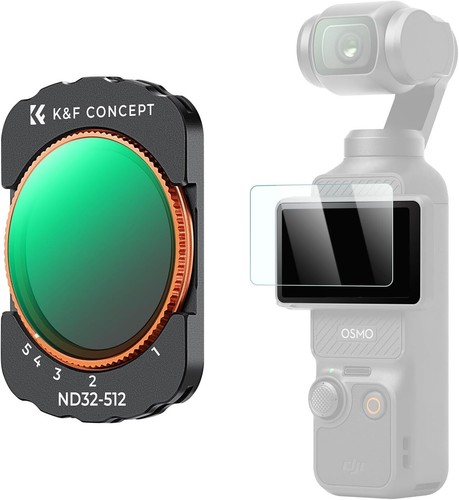 K&F Concept ND2-ND32 + ND32-ND512 Variable Filter Kit for DJI Osmo Pocket 3 - Picture 15 of 29
