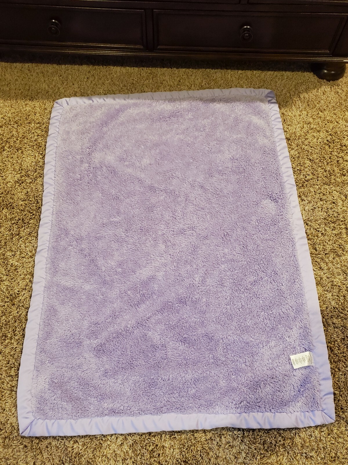 Koala Baby Purple Plush Blanket Satin Trim Sherpa Fleece Lovey Babies R