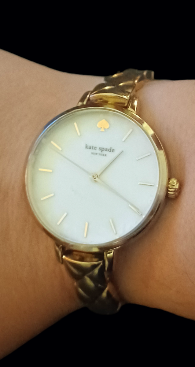 Kate Spade Metro Mother Of Pearl Yellow Gold Tone Ksw1466  display picture 1