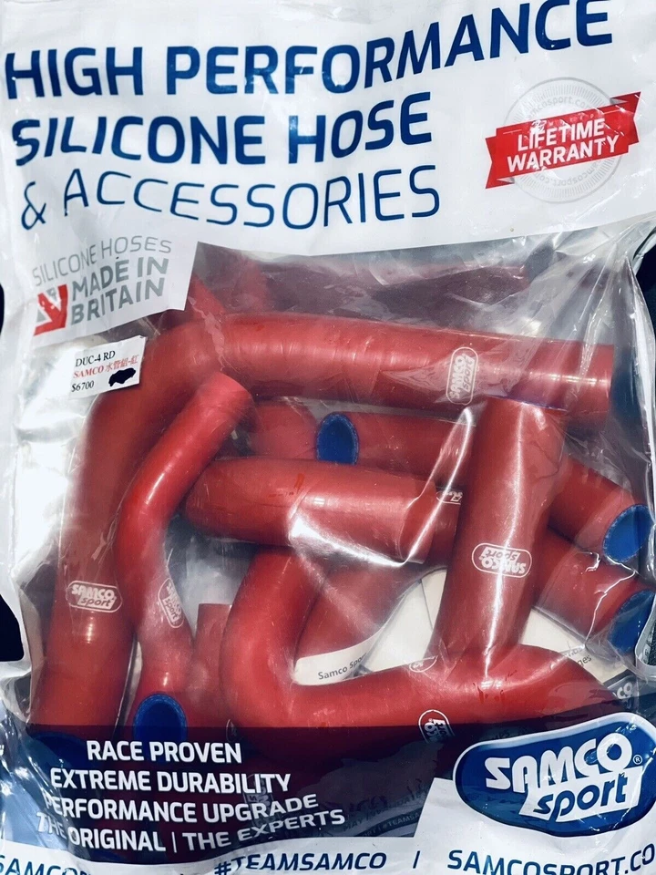 Kit de manguera de refrigerante de silicona SAMCO Ducati 998 S 2002-2003 DUC-4 rojo Foto 4 de 4