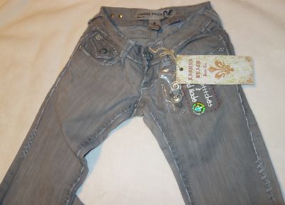 Laguna Beach Jeans Long Beach Straight Leg pants Fleur De Lis sz 25 new