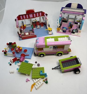 Lego Friends Heartlake Cafe, Beauty Shop, Bus And Miscellaneous  673419165693|