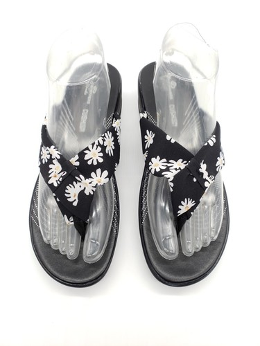 Clarks Cloudsteppers Arla Glison Damen-Keilsandale schwarz/weiß US 9 gebraucht - Bild 5 von 12