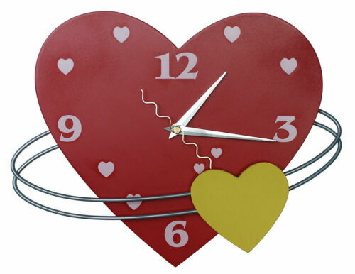 Horloge géante minimaliste avec aiguilles rouges