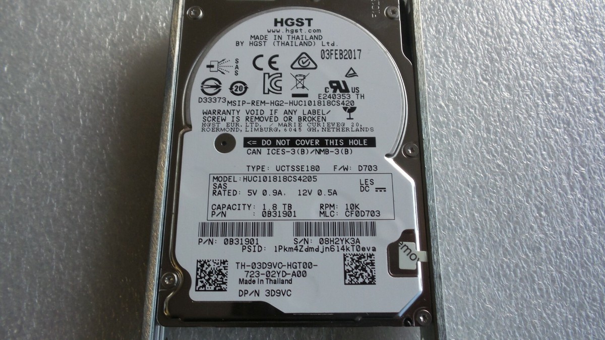 HITACHI - HUC101818CS4200 - HGST 1.8TB 10K ENT SC 12G SAS 2.5 - Foto 10