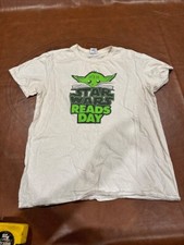 2012 VTG Star Wars Reads day Yoda Lucas Film Limited T-Shirt-Gildan White size M