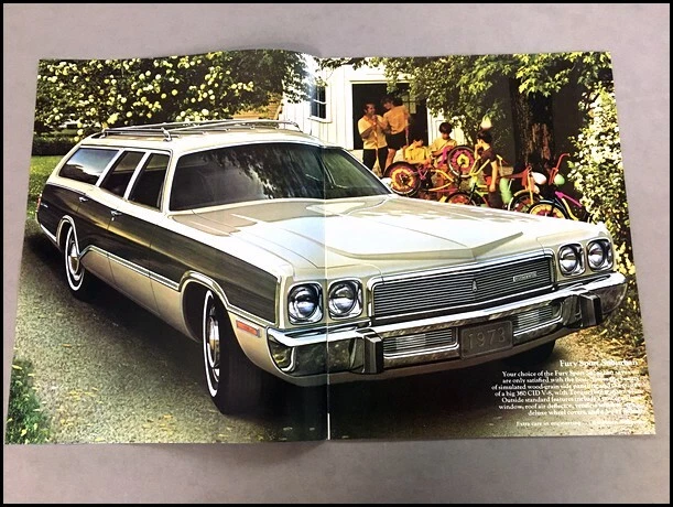 1973 Plymouth Station Wagon Vintage Car Sales Brochure Catalog - Fury Satellite - Image 2 of 4