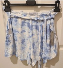 TART COLLECTION TIE DYE SHORTS. ADJUSTABLE BELT RAYON STRETCH POCKETS SMALL