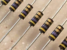 50 pieces  4.7ohm 1/4w Carbon Comp Composition Resistors 