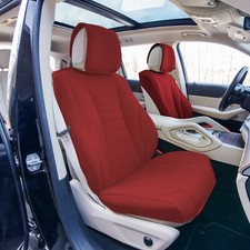 Grande70 Luxe Faux Leather Car Seat Covers With Sleek Pattern Front Set
