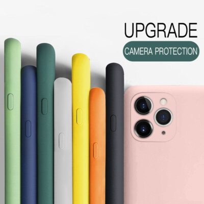 Liquid Silicone Plain Soft Case Cover For iPhone 13 12 11 Pro Max XS XR ...