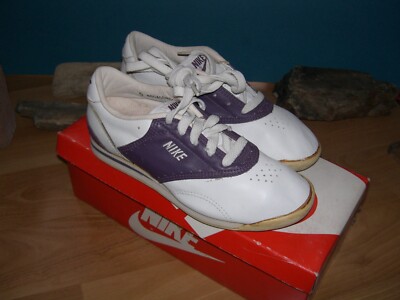 1986 Vintage Nike Purple/white Saddle Shoes women's Cheer