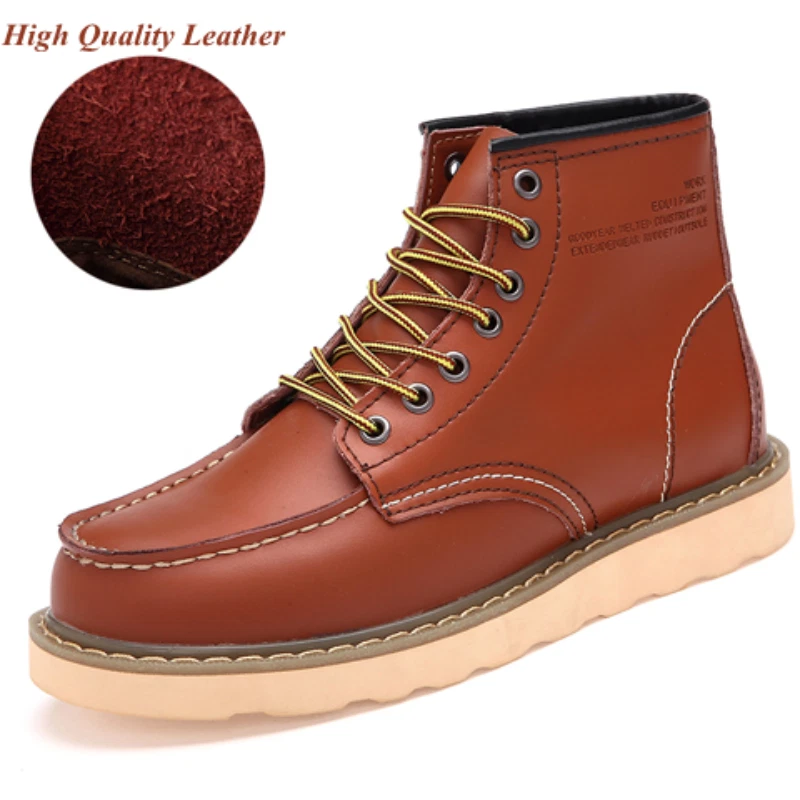 Mens Leather Walking Hiking Waterproof Ankle Boots Trainers Trekking Shoes Size