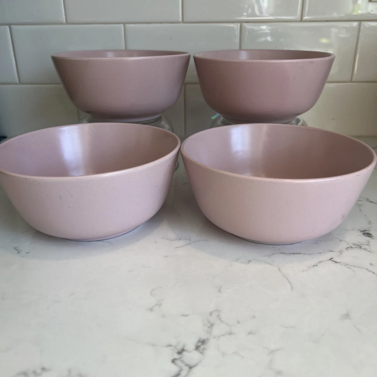 Set Of 4 IKEA DINERA MATTE LIGHT PINK 5 5 8