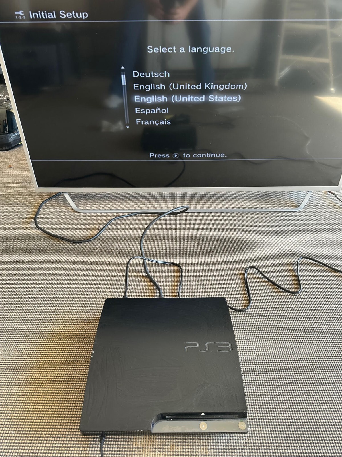 Sony PlayStation 3 Console PS3 Slim Black 120gb Bundle Controller