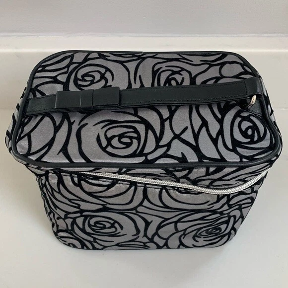 Estuche de maquillaje cosmético Lancôme Rose negro y plateado Foto 2 de 4