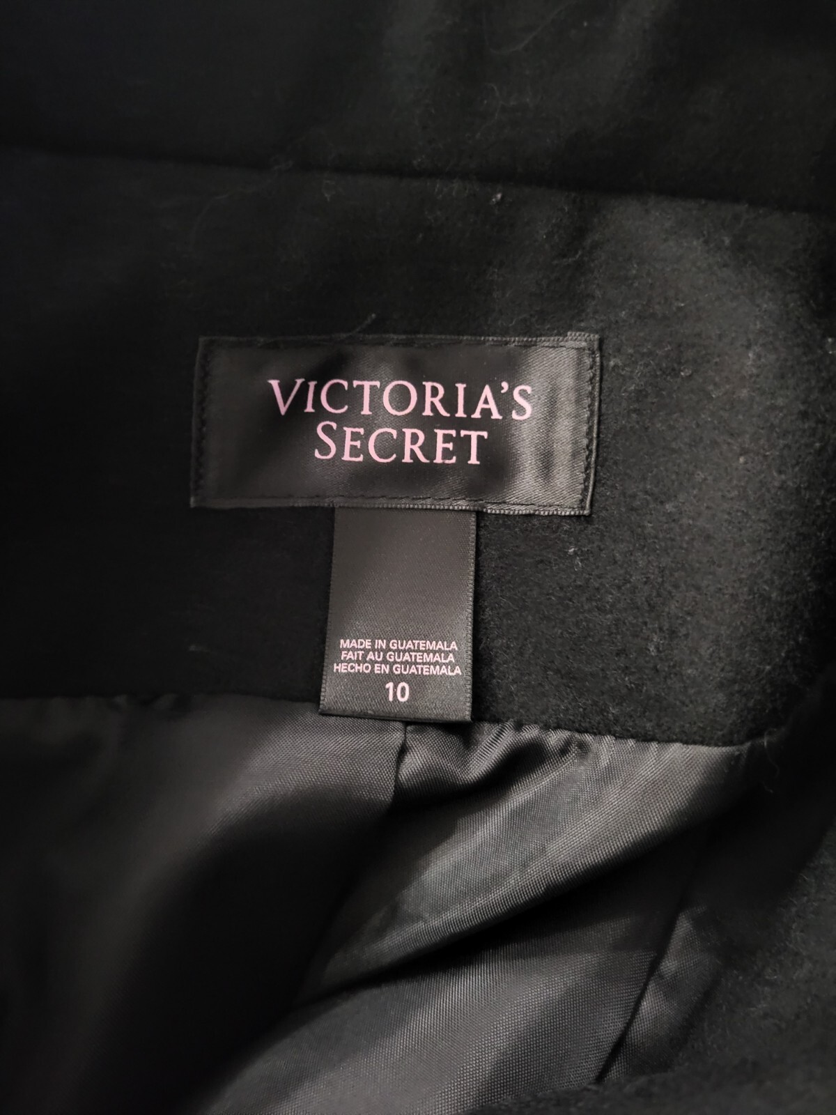 Victoria's Secret Women's Black Wool Jacket. Size 10,Condition Is Very Good. image 4