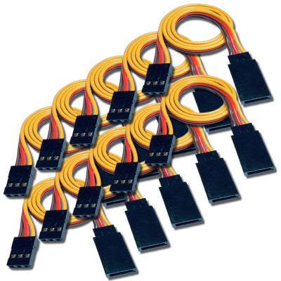 10 Stück Servokabel 20cm Servo Lead Verlängerung Kabel JR Graupner Futaba 26AWG