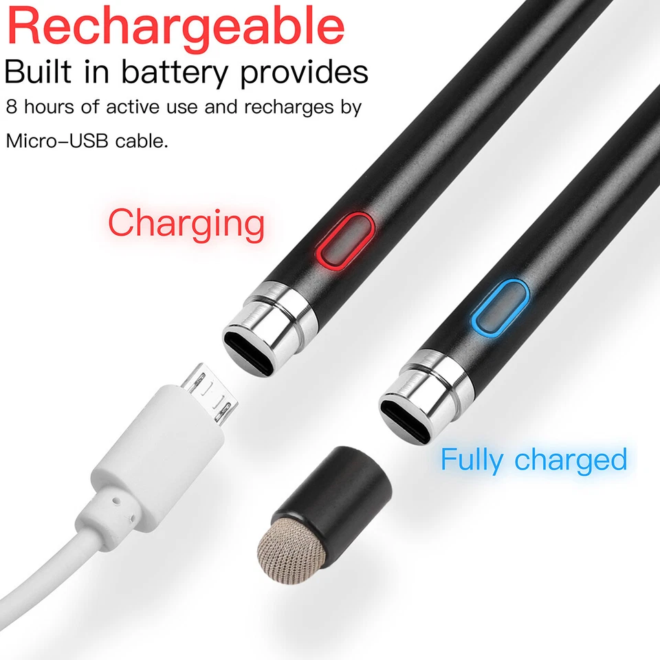 Rechargeable Sensitive Touch Screen Pen Pencil Stylus For iPhone iPad Samsung PC - Image 3 of 4