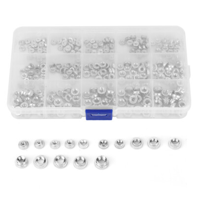 300pcs/set Nuts Pressure Riveting Self Clinching Nuts Metal Fastener Tools