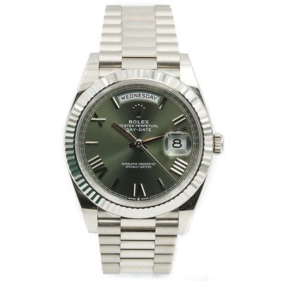 Rolex Day-Date President 40 White Gold 228239 18K 2024 B&P Olive Dial