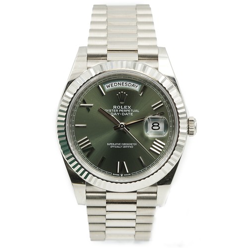 Rolex Day-Date President 40 White Gold 228239 18K 2024 B&P Oli...
