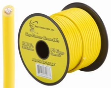 14 GA 100 FT Roll Yellow Stranded Spool of CCA Primary Power Ground Wire Cable