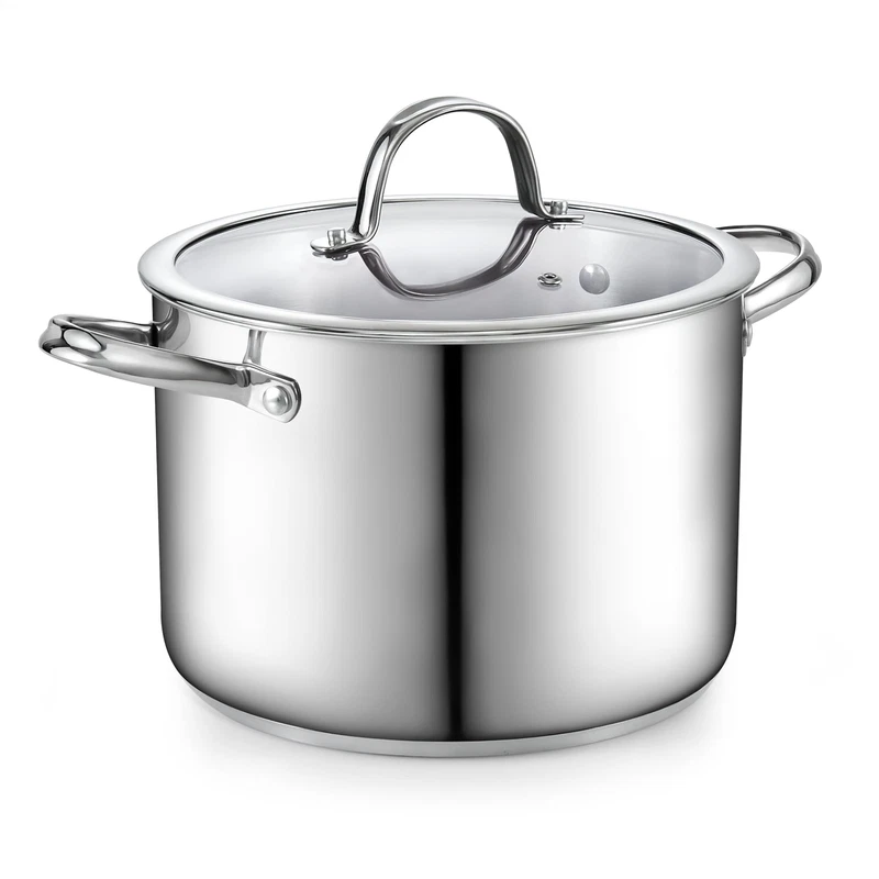 Cooks Standard 8-Quart Stainless Steel Stockpot Glass Lid Large Dutch Oven
Opens in a new window or
