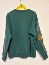 Ben Davis Crew Neck Sweatshirt Sleeve Patch Green Size XL Japan