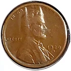 1929-D 1C BN LINCOLN CENT IN ALMOST UNCIRCULATED (AU) CONDITON