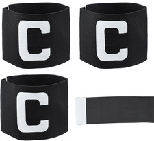 3 Pcs Captain Arm Bands for Soccer, 11.8 2.7Inch Soccer Captain Armband,Adjustab