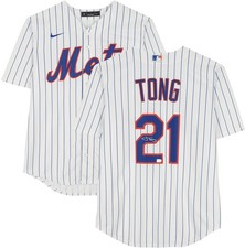 Jonah Tong New York Mets Autographed White Nike Replica Jersey