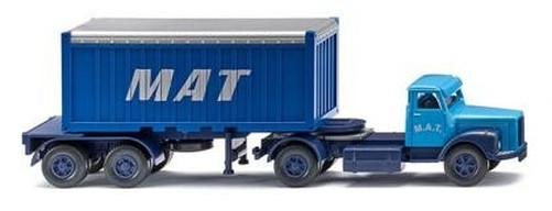 Wiking 052604 - 1/87 Container Semi-Trailer 20' (Scania) ""M.A.T."" - New