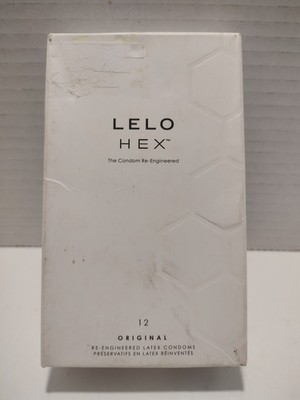   Lelo Hex Re Engineered Lubricated Latex Condoms 12 Per Box Exp 2/2027